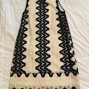 Kate Spade Sleeveless Shift Dress Cream & Navy size 0